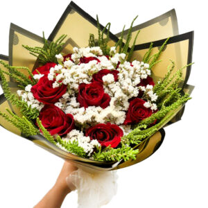 BOUQUET DE 12 ROSAS NATURALES